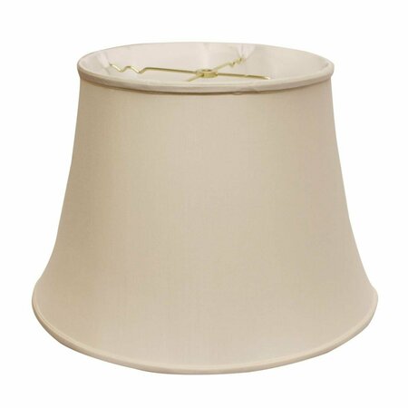 HOMEROOTS 20 in. Biege Sloped Euro Bell Pongee Shantung Lampshade, Champagne 469660